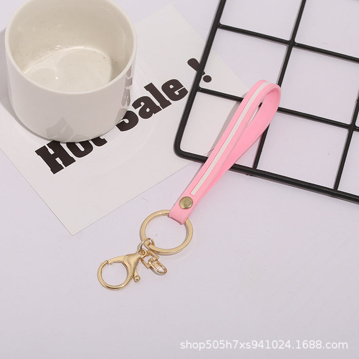 Wholesale Keychain PVC Soft Glue One Line Creative Lanyard MOQ≥10 JDC-KC-ZaoYang006