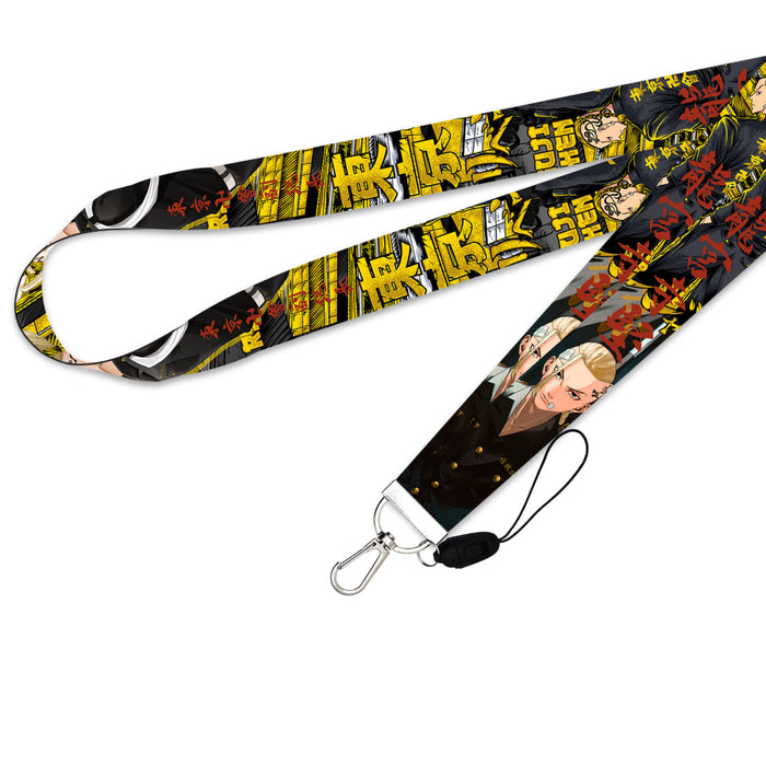 Wholesale cell phone lanyard webbing keychain long lanyard detachable MOQ≥6 (M) JDC-KC-QTN004