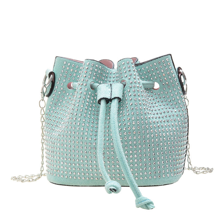 Wholesale Shoulder Bag Flannel Children Chain Drawstring Crossbody Bucket Bag JDC-SD-MengB003