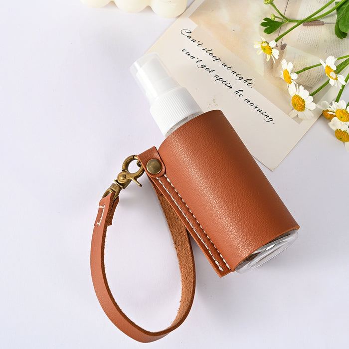 Jewelry WholesaleWholesale Portable Hand Sanitizer Leather Case PU Keychain JDC-KC-HYi004 Keychains 弘亿 %variant_option1% %variant_option2% %variant_option3%  Factory Price JoyasDeChina Joyas De China