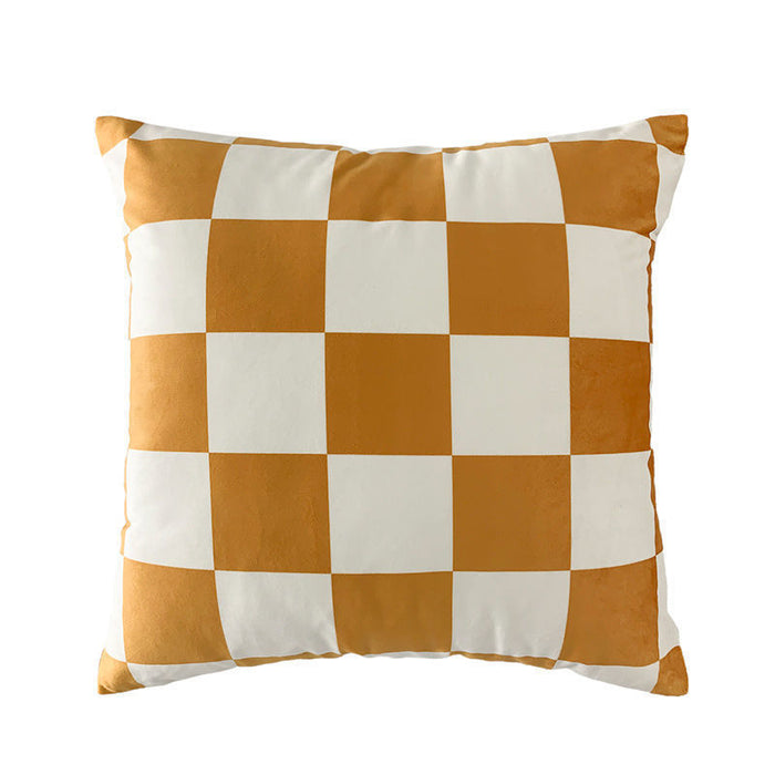 Wholesale Pillowcase Velvet Checkerboard Checkerboard JDC-PW-Feifei002