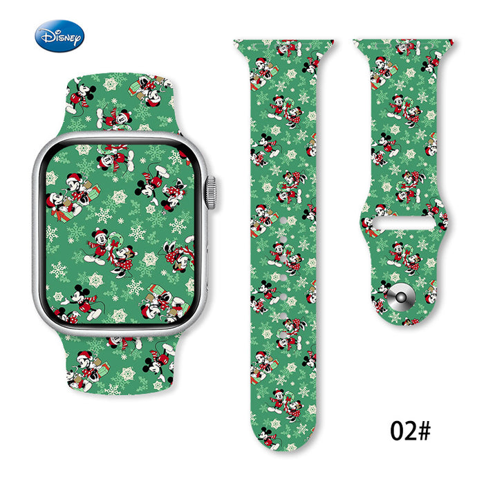 Wholesale Christmas Cartoon Silicone Strap Suitable for Apple Watch Strap JDC-WD-NuoQi001