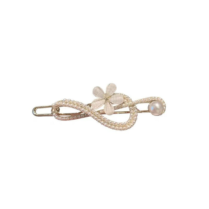 Wholesale Hair Clips Flowers Metal Pearls Musical Notes JDC-HC-KeZi002