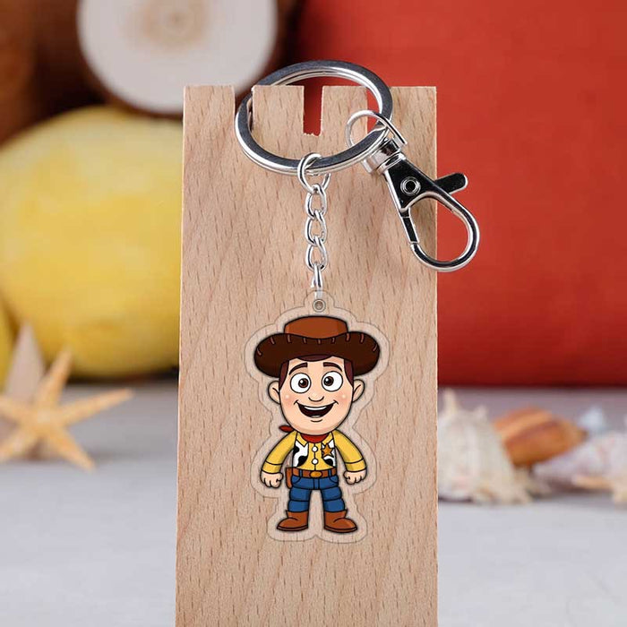 Wholesale fork pendant cartoon acrylic keychain MOQ≥2 JDC-KC-KaMan001