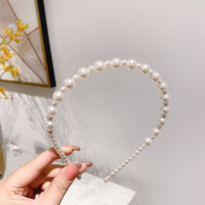 Jewelry WholesaleWholesale Pearl Rhinestone Hair Band JDC-HD-XinR001 Headband 新柔 %variant_option1% %variant_option2% %variant_option3%  Factory Price JoyasDeChina Joyas De China