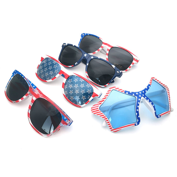 Wholesale 4th of July Independence Day Flag Sunglasses Gift Flag Glasses JDC-SG-ZhuoW001