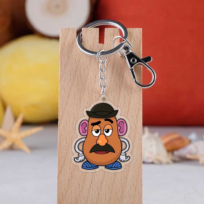 Wholesale fork pendant cartoon acrylic keychain MOQ≥2 JDC-KC-KaMan002