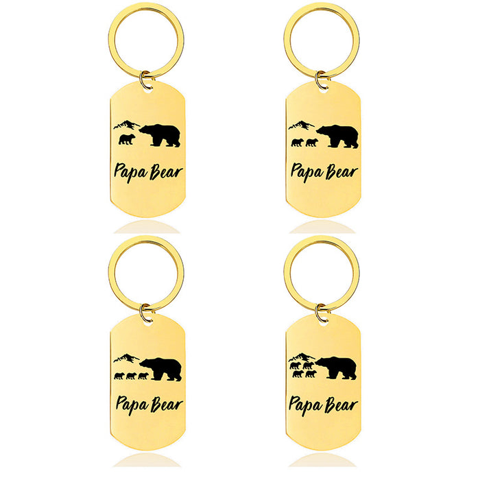 Jewelry WholesaleWholesale Metal Keychain Bear Father's Day Gift Lettering Keychain MOQ≥2 JDC-KC-GangGu044 Keychains 钢古 %variant_option1% %variant_option2% %variant_option3%  Factory Price JoyasDeChina Joyas De China