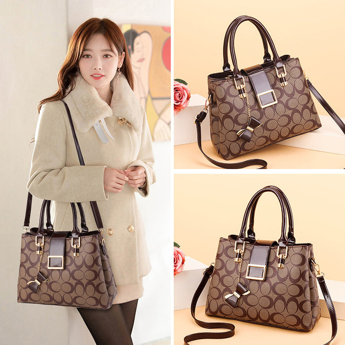 Wholesale Shoulder Bag PU Print Bow Handbag Diagonal Cross (F) JDC-SD-haim006