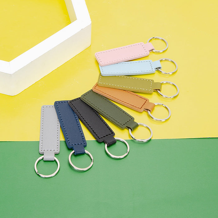 Wholesale Keychains PU Leather Car Simple Solid Color JDC-KC-XingR001