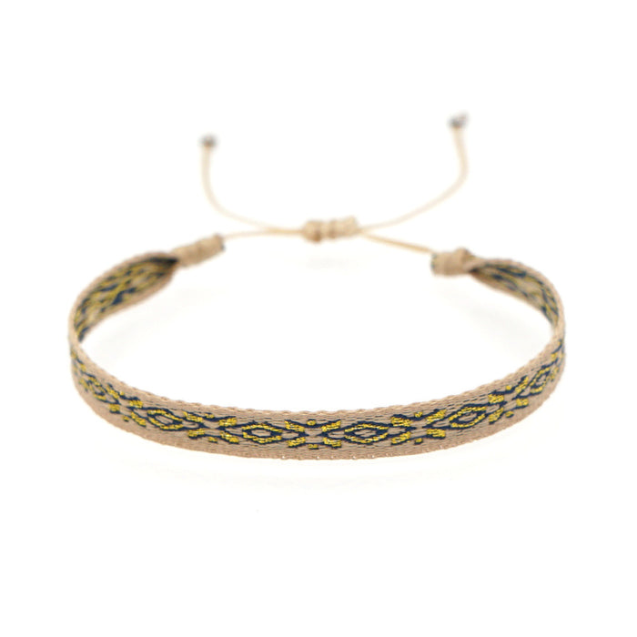 Wholesale Ethnic Wind Ribbon Pure Hand Woven Bracelet JDC-BT-HeY018