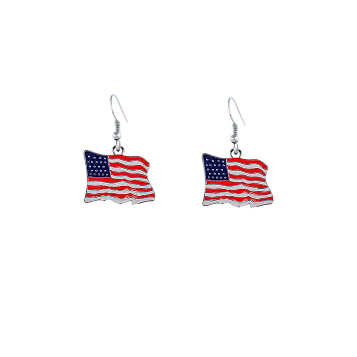 Wholesale 4th of July Alloy Set Jewelry Independence Day Flag Necklace JDC-NE-XunO036