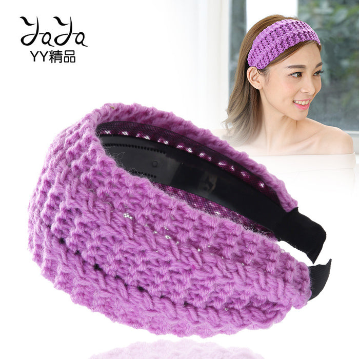 Jewelry WholesaleWholesale wide-brimmed knitted woolen hair band JDC-HD-Chunj003 Headband 纯界 %variant_option1% %variant_option2% %variant_option3%  Factory Price JoyasDeChina Joyas De China