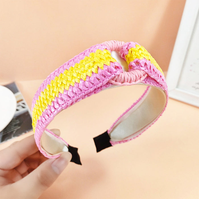 Wholesale Headband Straw Boho Style JDC-HD-ChaoX007