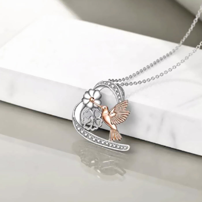 Wholesale Summer Daisy Bird Pendant Necklace MOQ≥2 JDC-NE-JYS018