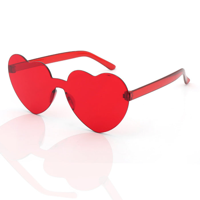 Jewelry WholesaleWholesale Plastic Rimless Heart Shaped One Piece Sunglasses Kids Glasses JDC-SG-XingY002 Sunglasses 兴业 %variant_option1% %variant_option2% %variant_option3%  Factory Price JoyasDeChina Joyas De China