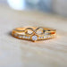 Jewelry WholesaleWholesale Word 8 Infinity Plated 14k Gold Alloy Rhinestone Ring JDC-RS-JiuN003 Rings 玖诺 %variant_option1% %variant_option2% %variant_option3%  Factory Price JoyasDeChina Joyas De China