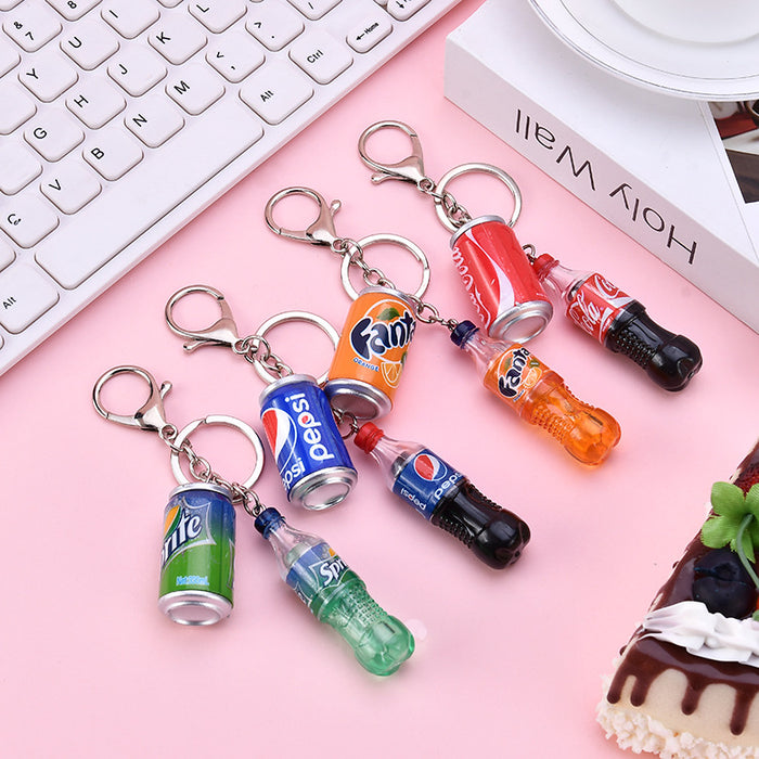 Wholesale Keychains For Backpacks PVC Cola Bottle Keychain MOQ≥2 JDC-KC-YY029