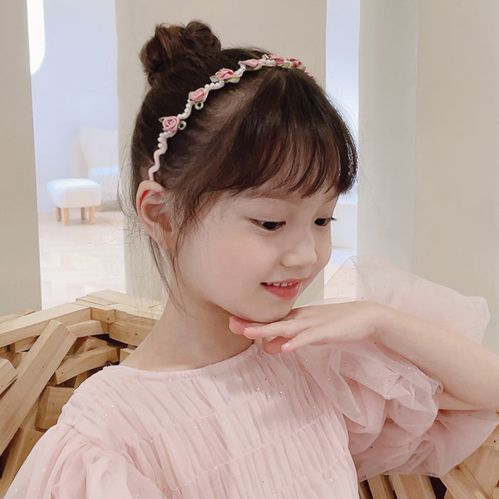 Wholesale headband pearl children princess non-slip MOQ≥2 JDC-HD-MingGe005