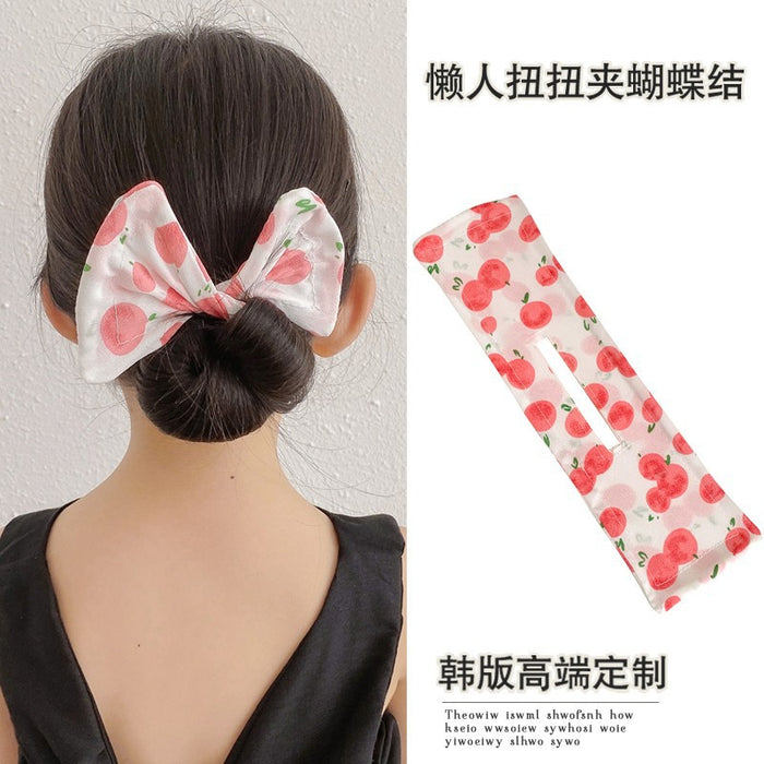 Wholesale cloth cute bow kids hair clip JDC-HC-tengZ010