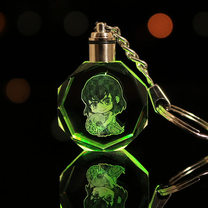 Wholesale Keychains Crystal LED Anime Peripherals Colorful Glow MOQ≥2 JDC-KC-LuoQ001