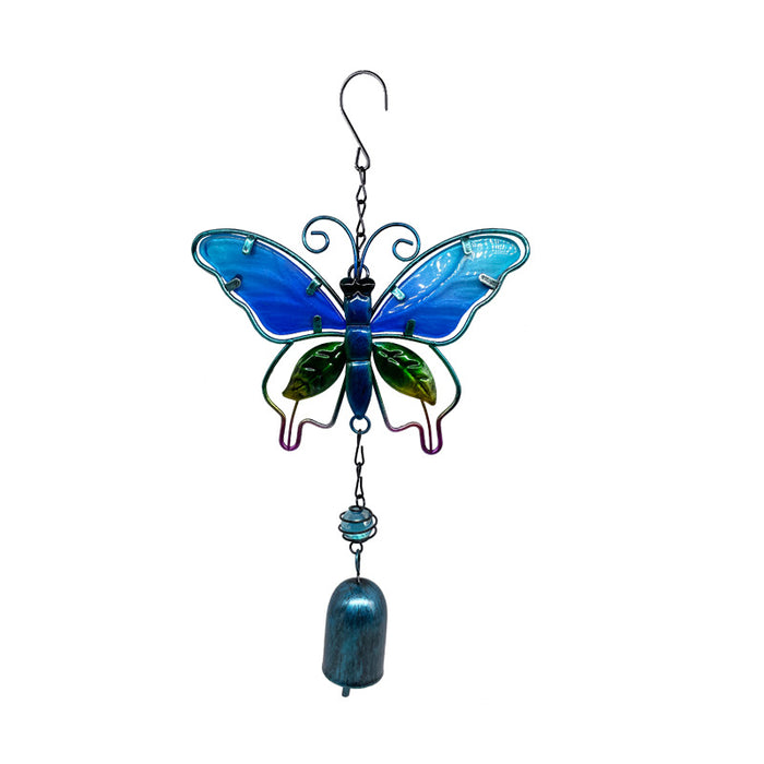 Wholesale Butterfly Painted Metal Iron Glass Wind Chimes JDC-WC-ZYang006