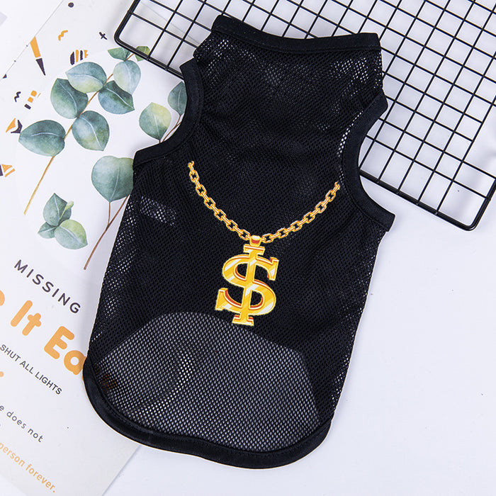 Wholesale Pet Clothes Polyester Thin Mesh Vest MOQ≥2 JDC-PC-JYa002