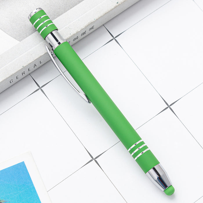 Wholesale Ballpoint Pen Metal Spray Glue Touch Screen Push Aluminum Bar Pen JDC-BP-JingL003