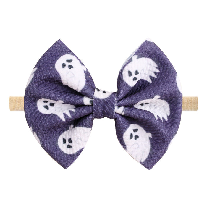 Wholesale Hair Scrunchies Fabric Print Halloween MOQ≥5 JDC-HS-HaiS004