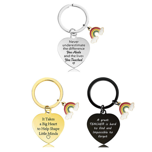 Jewelry WholesaleWholesale teachers' Day graduation gift engraved stainless steel Graduation keychain JDC-KC-GangGu034 Keychains 钢古 %variant_option1% %variant_option2% %variant_option3%  Factory Price JoyasDeChina Joyas De China