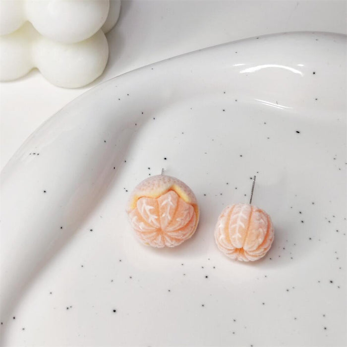 Jewelry WholesaleWholesale cartoon carrot avocado flocked pineapple peach orange earrings S925 silver needle JDC-ES-FX008 Earrings 繁瑆 %variant_option1% %variant_option2% %variant_option3%  Factory Price JoyasDeChina Joyas De China