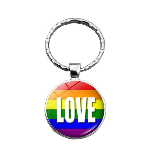 Jewelry WholesaleWholesale LGBT Pride Day Alloy Glass Gemstone Keychain JDC-KC-XuS021 Keychains 溆水 %variant_option1% %variant_option2% %variant_option3%  Factory Price JoyasDeChina Joyas De China