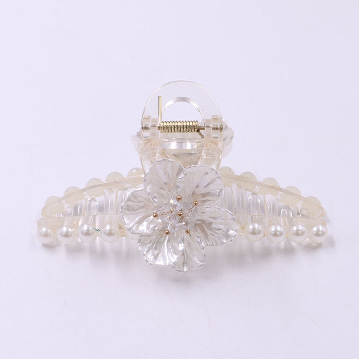 Jewelry WholesaleWholesale Pearl Camellia Resin Hair Clip JDC-HC-Guib005 Hair Clips 三态 %variant_option1% %variant_option2% %variant_option3%  Factory Price JoyasDeChina Joyas De China