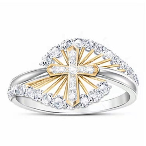 Jewelry WholesaleWholesale Cross Prayer Alloy Rings MOQ≥2 JDC-RS-ZiB025 Rings 资比 %variant_option1% %variant_option2% %variant_option3%  Factory Price JoyasDeChina Joyas De China