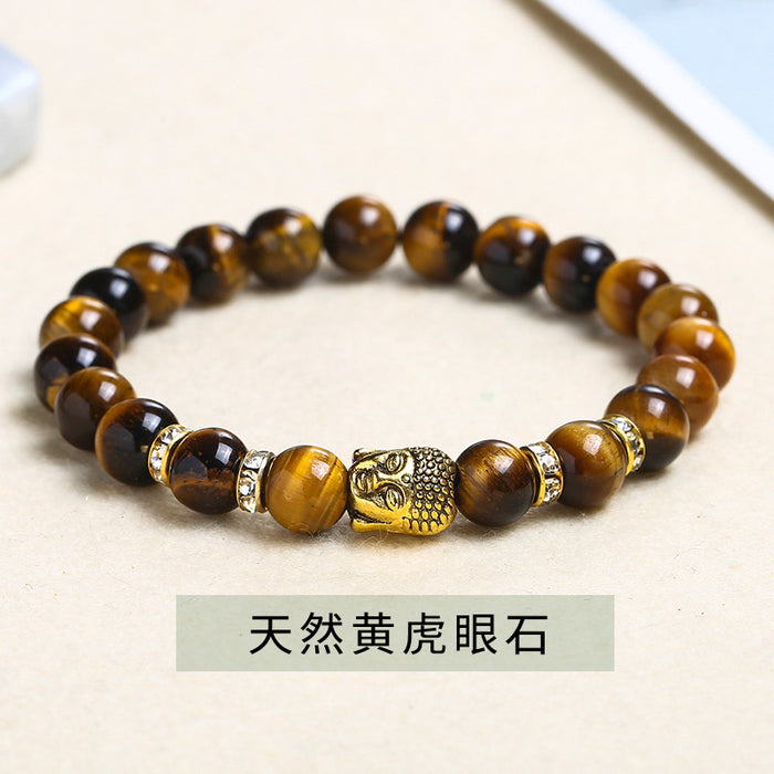 Wholesale Gold Buddha Statue Simple Single Circle Bracelet JDC-BT-JingD010