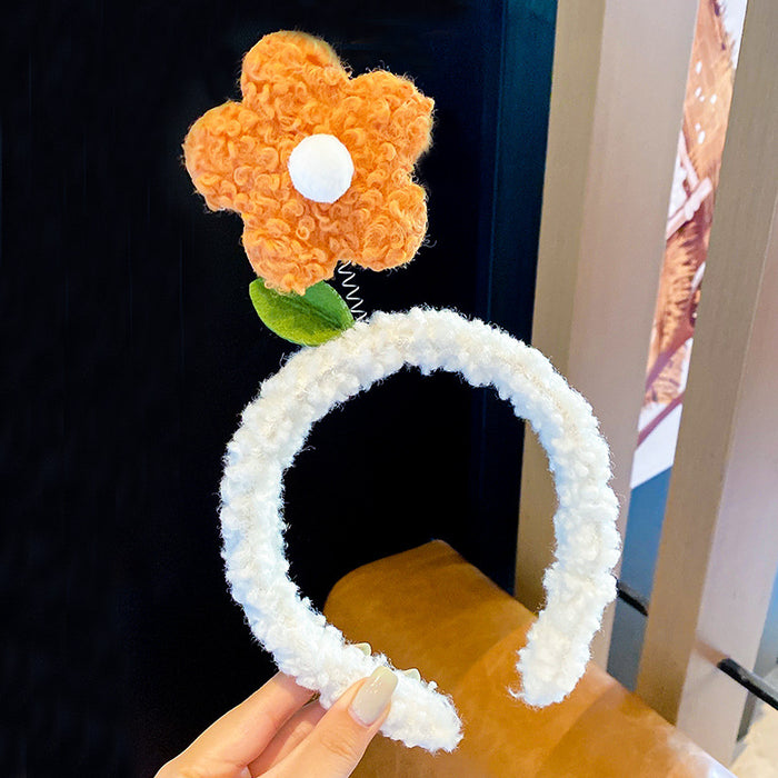 Wholesale face wash with pressed hairband cute hairband plush non-slip MOQ≥2 JDC-HD-YuYue004