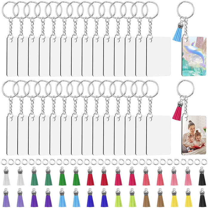 Wholesale Blank Keychains  Handmade DIY Density Board  Blank Keychains 30pcs/set MOQ≥2 JDC-KC-CYing002