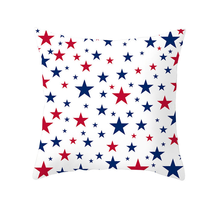 Wholesale 4th of July Independence Day Pillowcase Peach Skin Print MOQ≥2 JDC-PW-Jinze001