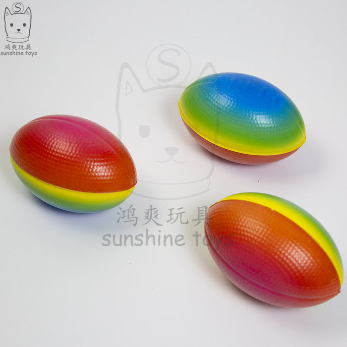 Wholesale Children's Decompression Toys PU Polyurethane Rugby JDC-FT-HongSh001