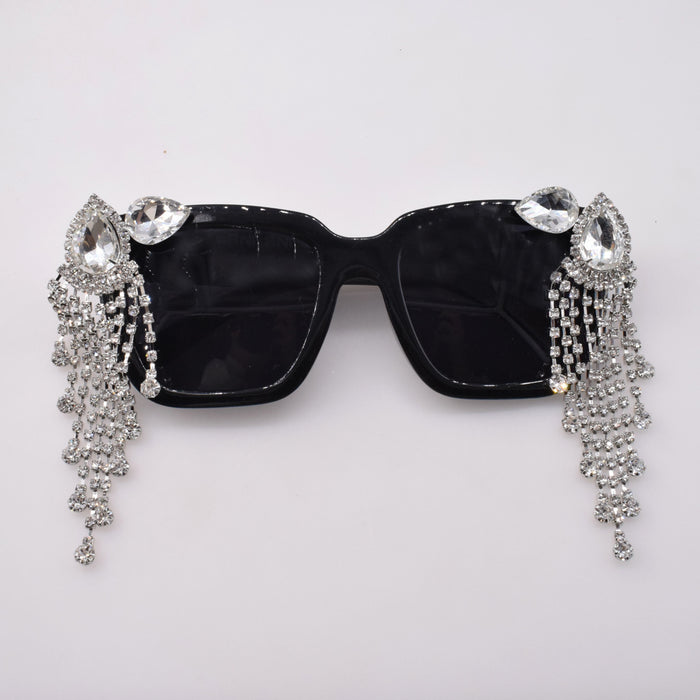 Jewelry WholesaleWholesale Vintage Diamond Long Tassel UV Protection Sunglasses JDC-SG-NT004 Sunglasses 妮头 %variant_option1% %variant_option2% %variant_option3%  Factory Price JoyasDeChina Joyas De China