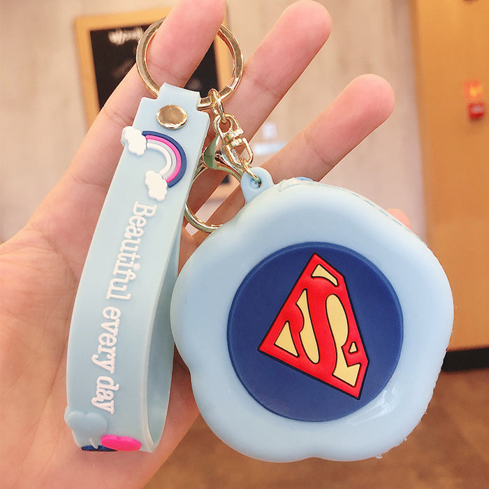 Wholesale cute coin purse keychain cartoon petal silicone JDC-KC-MeiZ021