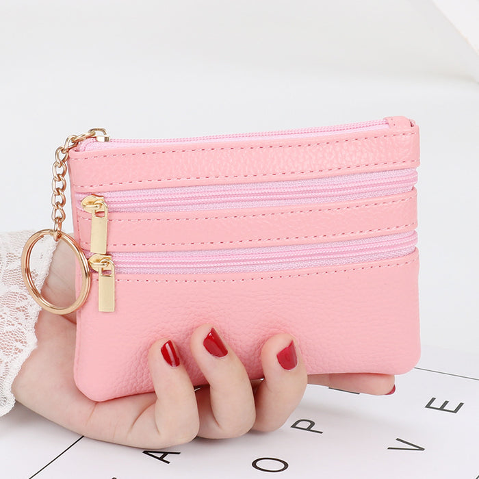 Wholesale PU Leather Coin Purse Keychain Wallet JDC-KC-ShMei001