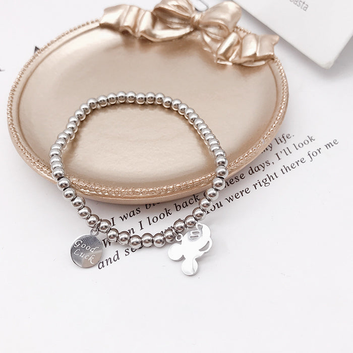 Jewelry WholesaleWholesale titanium steel beaded elastic bracelet JDC-BT-Kaic001 Bracelet 凯翠 %variant_option1% %variant_option2% %variant_option3%  Factory Price JoyasDeChina Joyas De China