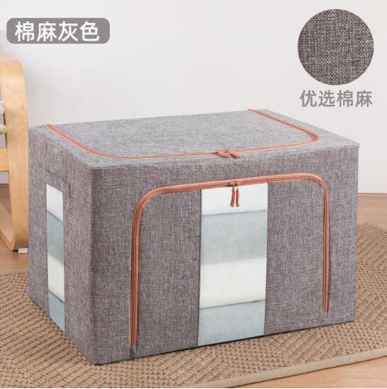 Wholesale Cotton Linen Steel Frame Storage Box Foldable JDC-SB-HAO003