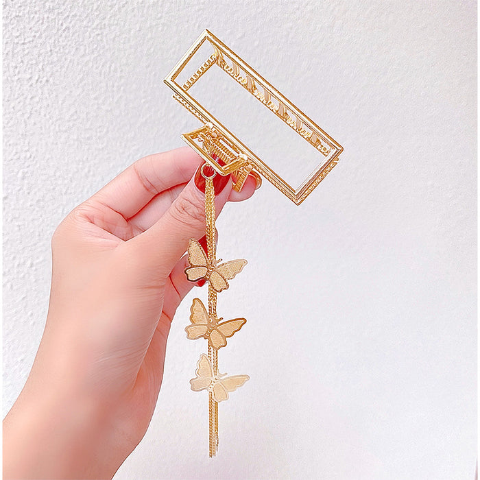 Wholesale Metal Large Hairpin Stereo Butterfly Tassel Grab Clip JDC-HC-GSHX106