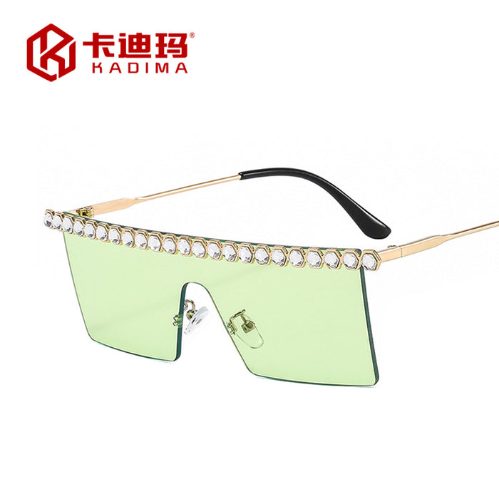 Wholesale Sunglasses PC Frame One Piece Diamonds JDC-SG-XiA048