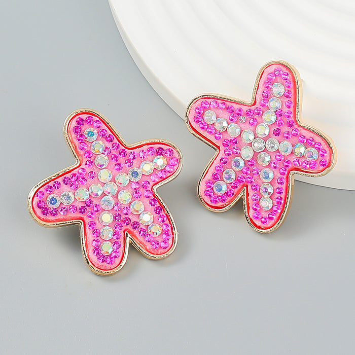 Jewelry WholesaleWholesale starfish diamond-encrusted alloy stud earrings JDC-ES-JL951 Earrings 氿乐 %variant_option1% %variant_option2% %variant_option3%  Factory Price JoyasDeChina Joyas De China