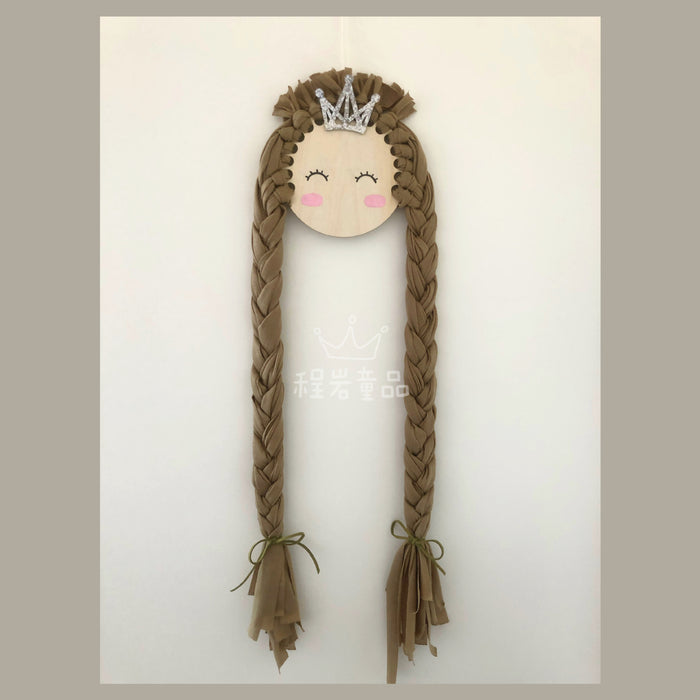 Wholesale INS Nordic style braid doll children's hairpin hair accessories storage belt wall hanging JDC-DC-CYan001