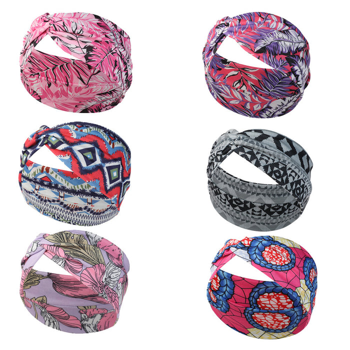 Wholesale Headband Fabric Boho Vacation MOQ≥2 JDC-HD-FanM002