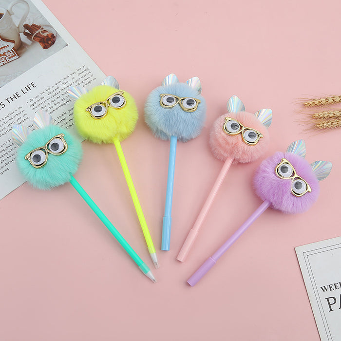 Wholesale Plastic Hair Ball Ballpoint Pen JDC-BP-JT004